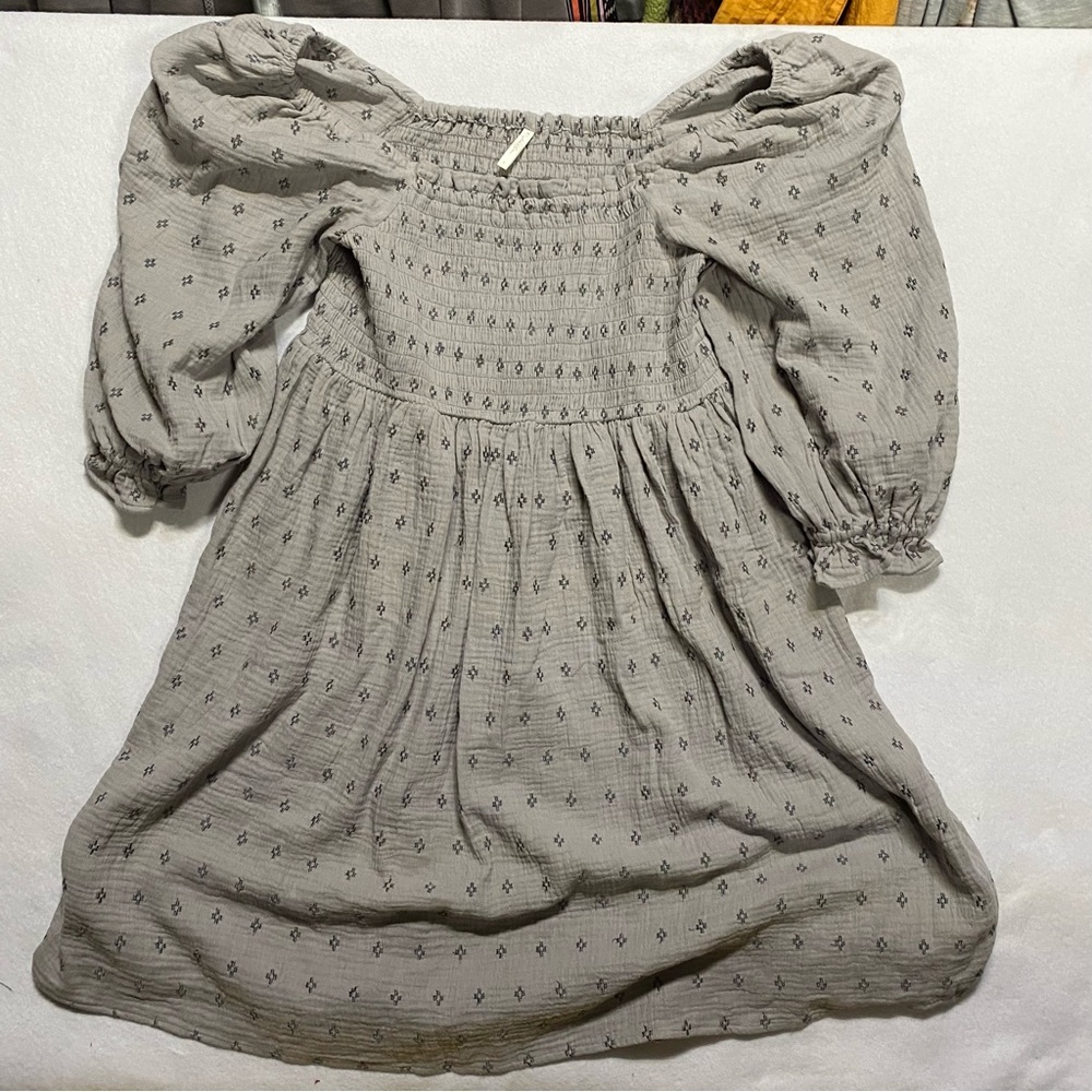 Rylee + Cru Gray Patterned Dress